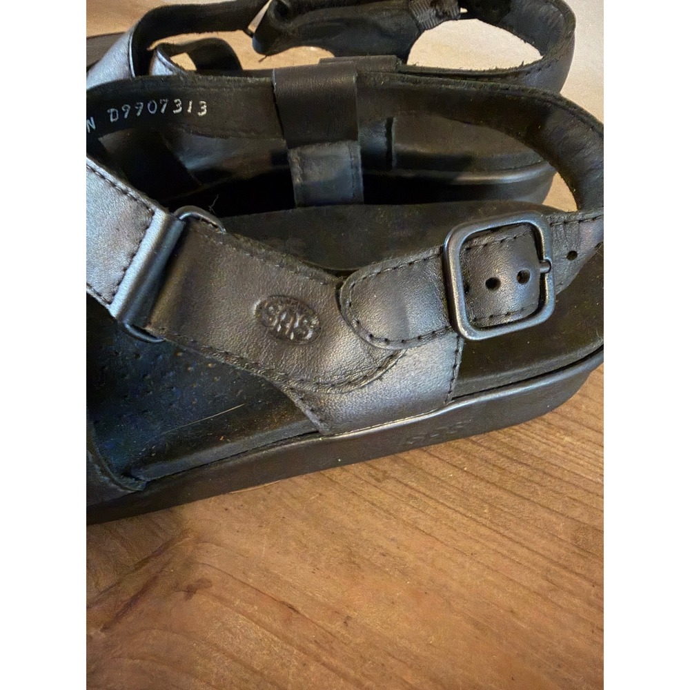 SAS Tripad Comfort Black Leather Slingback Sandals Womens 9.5‎ N Made in USA - Picture 3 of 7